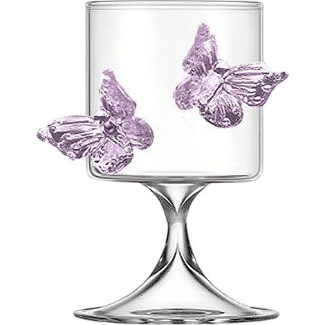Verre à pied tulipe en verre borosilicate violet mat haute qualité pour champagne vin et boissons froides élégant durable (1/4)