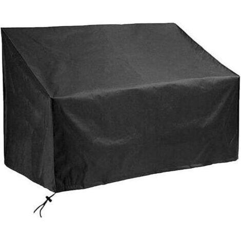 Schutzhülle für Gartenbank, 2-Sitzer-Bankabdeckung, wasserdicht, atmungsaktives 210D Oxford-Gewebe, Bankabdeckung für Gartenmöbel, 134 x 66 x 63/89 cm, Ikodm (1/4)
