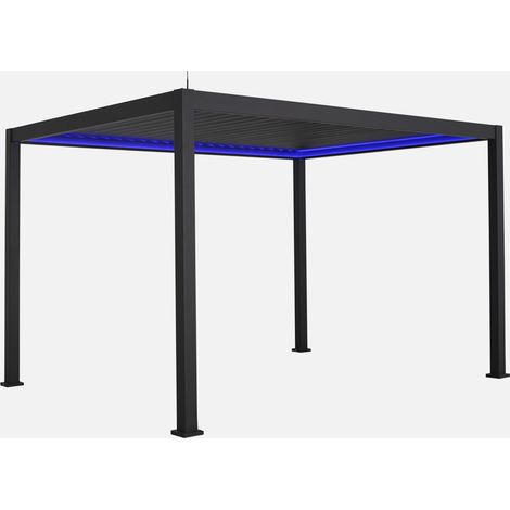 Pérgola bioclimática 3x4m de aluminio con iluminación LED (1/5)