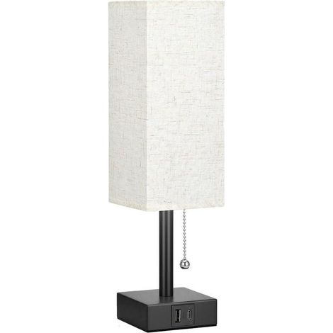 Online Store Lampe de table quadrilatérale en lin fin avec interrupteur zippé lumière variable à 3 températures de couleur - 111137CM (1/4)