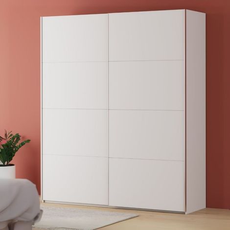 Armario 2 puertas correderas 200x61x235H color blanco Afra (1/5)