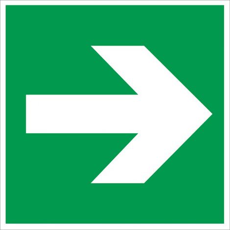 Panneau Flèche verte - Rigide 200x200mm - 4220222