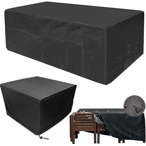 Hmwy-furniture Housse de protection imperméable pour patio et jardin extérieur en rotin (1/5)