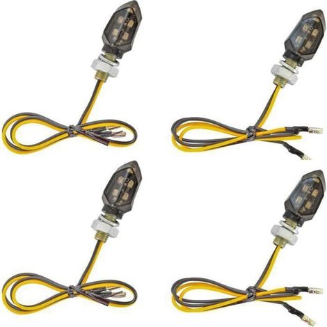 Clignotants Moto - 12 V - E24 - 5 LED Mini - Pour Moto Scooter Véhicule Tout Terrain - Lot de 4 (1/5)
