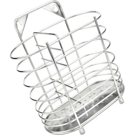Pwshymi Égouttoir à ustensiles Égouttoir à couverts en acier inoxydable, porte-ustensiles de cuisine, organisateur table cuisine (1/4)