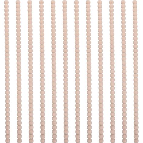 12 Moulures Décoratives en Bois Brut à Perles - Demi-rondelles Décoratives pour Bordures de Placard, Murs, Portes Et Fenêtres, Décoration Intérieure à Faire Soi-même (1/5)