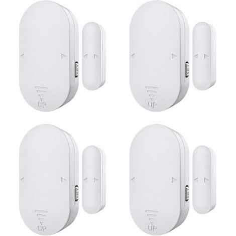 Alarme Porte et Fenêtre, Magnetic Window Door Burglar Alarm 130dB Pour Sécurité Maison, Magasin - Facile à Installer (4 Unités) (1/5)