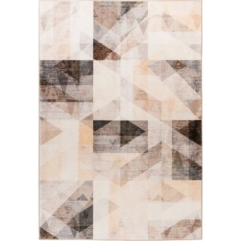 Tapis Tissé Vintage "Saphira" Gris & Beige 80 x 150 cm (1/5)