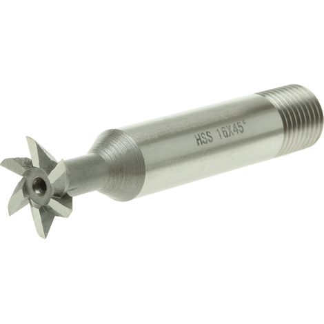 Fraise queue d'aronde RS PRO 60 mm HSS Standard, 45°, 16mm ( Prix pour 1 ) (1/2)