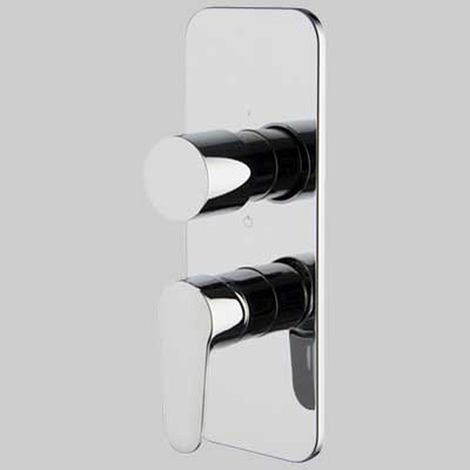 MONOCOMANDO DOCCIA INCASSO CON DEVIATORE 2-3 USCITE SERIE 22 - Cromo