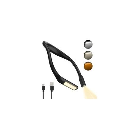 Lámpara de trabajo recargable para el cuello, lámpara de lectura para la cama, 3 colores, protección ocular, brillo ajustable, ergonómica, cómoda, lámpara de lectura flexible para tejer.
