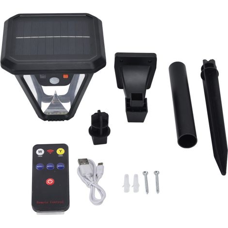 Lumière de jardin solaire 100 LED 5 Modes télécommande extérieure étanche paysage lumières 2000LM (1/5)