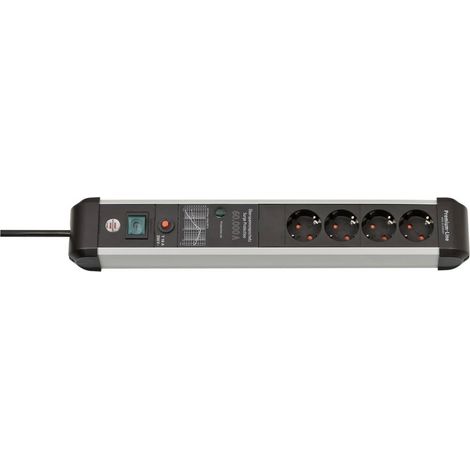 Brennenstuhl 1391010400 Multipresa con protezione da sovratensioni Argento, Nero Schuko 1 pz. (1/5)