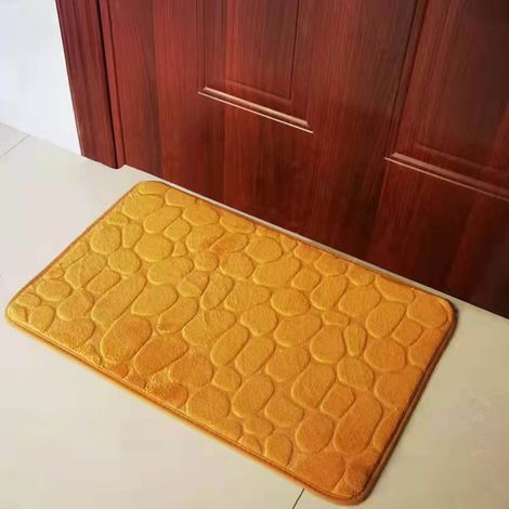 Tapis De Bain En Mousse À Mémoire De Forme - Absorbant D'eau - Anti-dérapant - Lavable En Machine - Pour Salle De Bain - 1 Pièce (1/5)