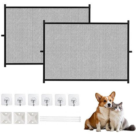 Pet Barriers for Dogs and Cats, Adhesive Hook, 110 x 72 cm, Apartment, Indoor, Stairs, Doors (1/5)