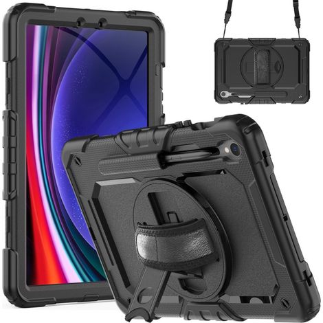 Schutzhülle mit Rundumschutz für Samsung Galaxy Tab S10 Lite / S10 FE / S9 FE, inklusive Stifthalterung, schwarz (1/5)