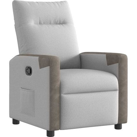 Fauteuil de Salon,Chaise,Fauteuil inclinable gris nuage tissu CFW753196 (1/5)