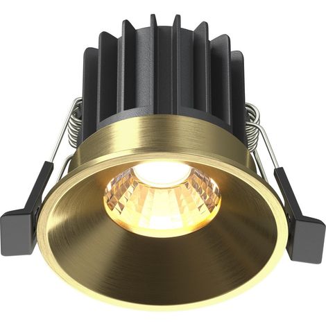 Maytoni Round Spot encastré en laiton 3000K 460lm (1/2)