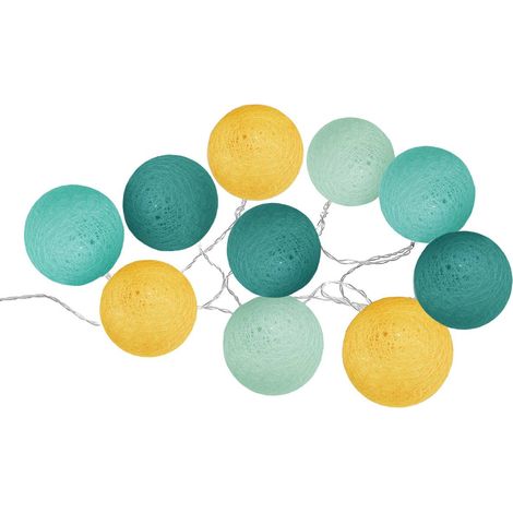 Guilande LED solari L335cm - Jaune/turquoise - Atmosphera créateur d'intérieur (1/5)