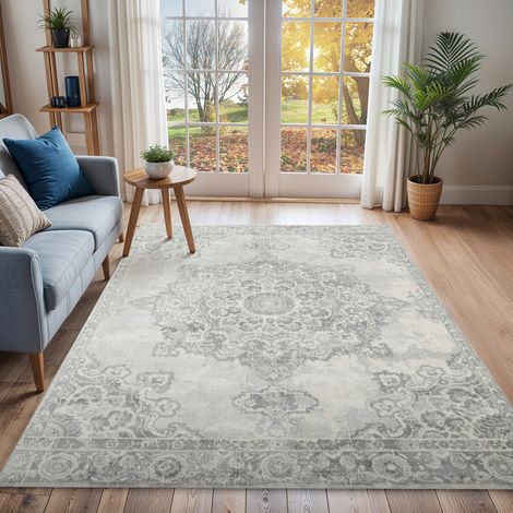 SURYA Tapis Vintage Oriental Gris/Ivoire 160x220 cm (1/5)