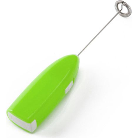 Batteur électrique sans fil à main, petit mixeur sur batterie en plastique et métal, pour maison et hôtel, vert (1/5)