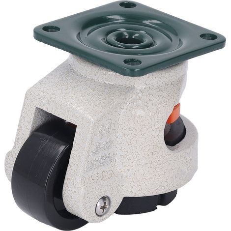 Ortviai Roulettes Réglables en Hauteur – Diamètre 40 mm, Charge Max. 1000 kg (lot de 4), Montage Plat en Nylon et Alliage