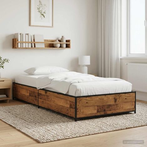 vidaXL Struttura del letto Legno antico 80 x 200 cm (1/5)