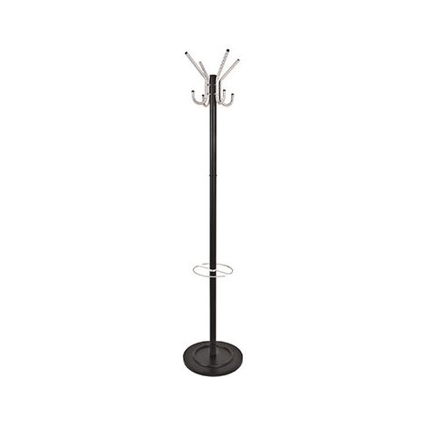 Portemanteau 36x36x182 cm en métal noir et gris