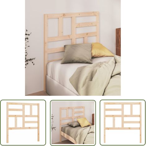 The Living Store Tête de lit 96x4x104 cm Bois massif de pin - Tête De Lit - Lit - Meuble De Chambre - Bois Massif - Pin (1/5)