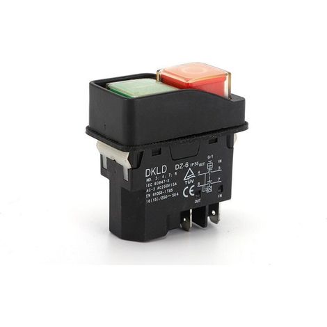 Interrupteur électromagnétique étanche KLD-28 KLD-28A 5 broches compatible avec les trancheuses et coupe-viandes Tiandiren Hualing série KJD17