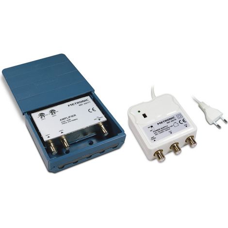 Amplificateur coupleur d'ext./2 entrées UHF 30 dB+alimentation