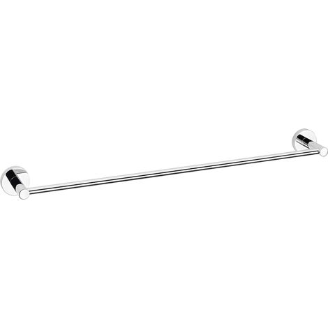 1 Porte-serviettes, barre fixe large, adhésif, métal chromé, salle de bain (1/5)