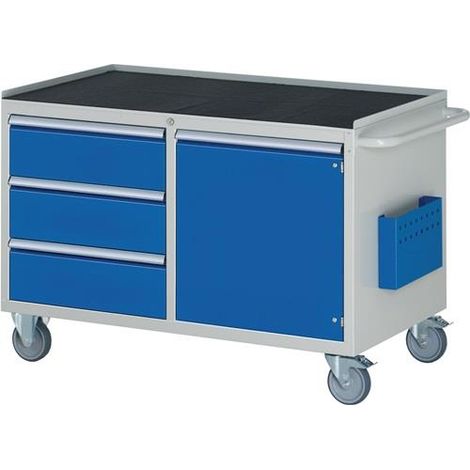 Werkstattwagen Metallablage H795xB1145xT650mm lichtgrau/blau RAU (1/2)
