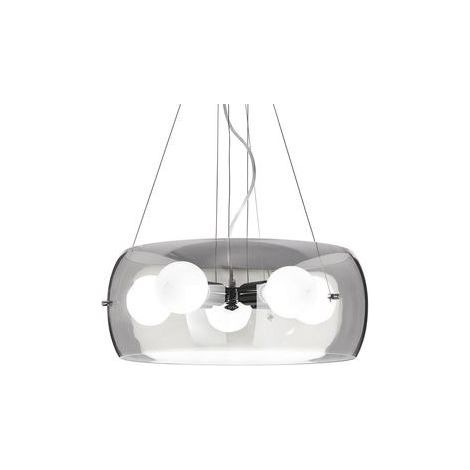 Ideal Lux Audi-10 - Plafonnier rond à 5 ampoules, gris, fumé, E27 (1/3)