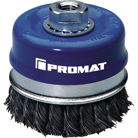 PROMAT  Topfbürste  D. 80 mm Drahtstärke 0,5 mm Stahl 8500 min-¹ (1/2)