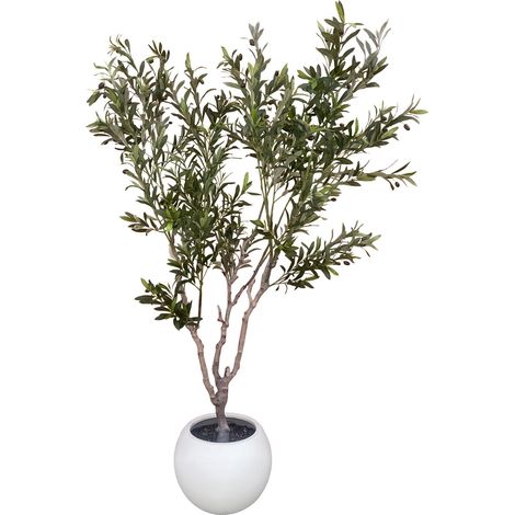 200cm XXL Artificial Olive Tree with Decorative Planter (1/5)
