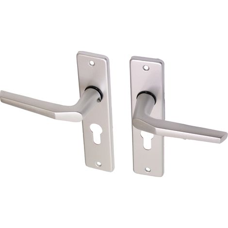 Poignée de porte avec bouclier en aluminium modèle pouce - Par