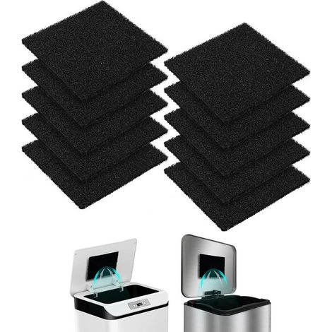 Set mit 10 Aktivkohlefiltern für Kompostbehälter, Lebensmittelgeruchsfilter und Küchenabfallzerkleinerer (1/5)