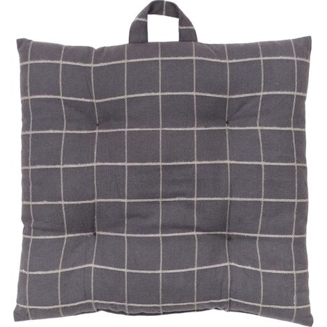 Stuhlkissen kariert SOFT GEOMETRY, Baumwolle, 40 x 40 cm