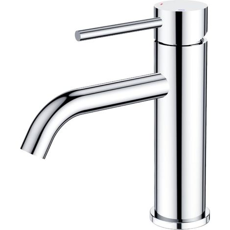 Robinet de Salle de Bain, Mitigeur Finition Chromée à une Poignée pour Lavabo dans la Salle de Bain, les Toilettes des Invités (1/5)