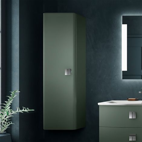 Hudson Reed Sarenna 1-Door Tall Storage Unit 352mm Wide - Hunter Green
