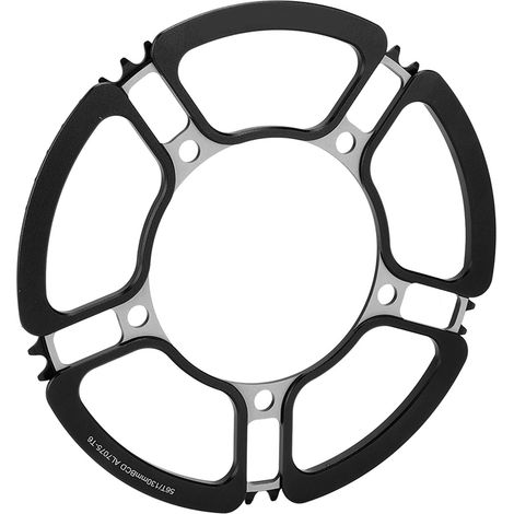 Pédalier Litepro à cinq trous, entraxe 130 BCD, pour vélo pliant, 56 dents, plateau noir (1/5)