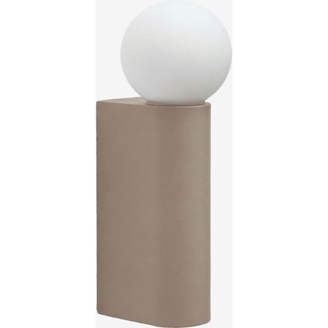 SKLUM Wandlampe mit Glaskugel aus Aluminium Irvine Moka Braun                                  