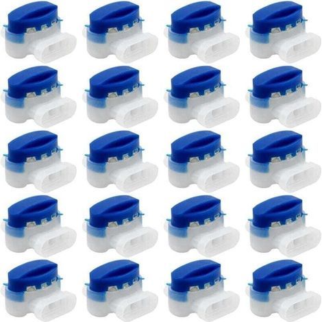Set di 20 connettori per cavi, 314 terminali in resina riempiti di gel, raccordi impermeabili per cavi, ideali per giardino, robot tagliaerba e auto. (1/4)