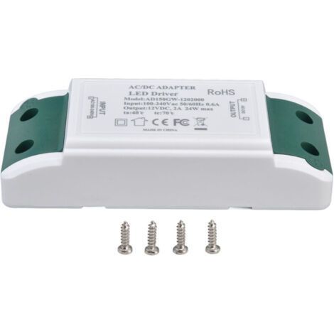 BUNTHAUS PA 24W 12V DC LED-Transformator-Netzteil für LED-Streifen und Schrankbeleuchtung 100-240V AC (1/5)