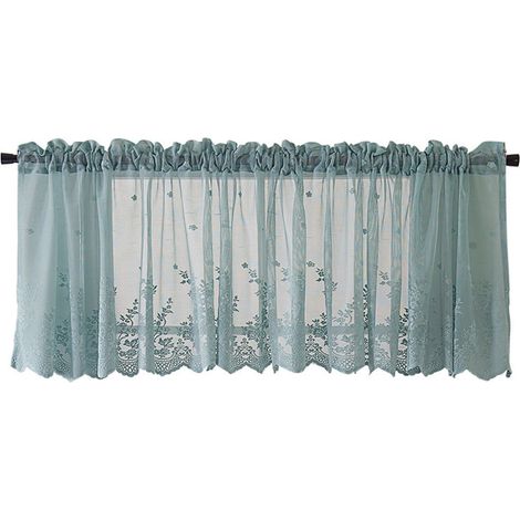 Rideau De Fenêtre En Dentelle - 130 X 41 Cm - Pour Cuisine Salle De Bain Chambre - À Pochette Pour Tringle - 1 Pièce (1/5)
