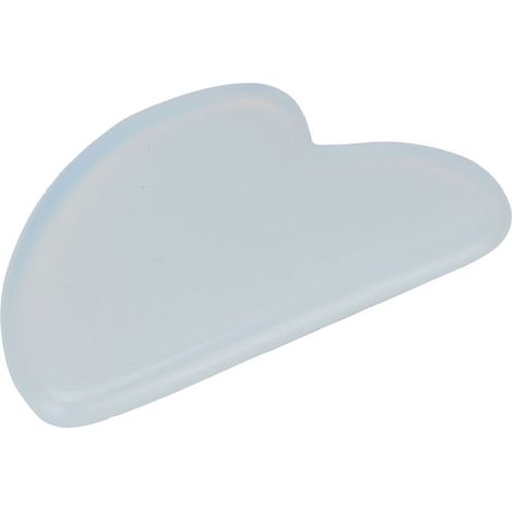 Plaque de Gua Sha en Opale Blanche, Forme Cœur pour Soins du Visage, Massage du Cou et Détente Corporelle (1/5)