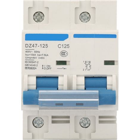 Interrupteur de protection contre les fuites 400 V 80/100/125 A DZ47-125 2P Disjoncteur miniature (125 A) (1/5)