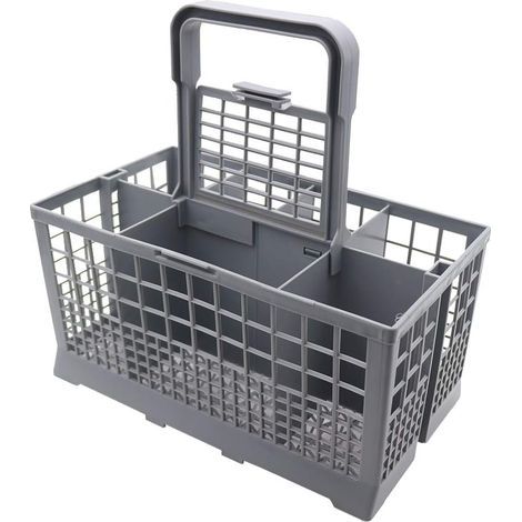 AIDUCHO Boîte de Rangement Panier à couverts universel pour lave-vaisselle pour Electrolux, Bosch, Hotpoint, Neff, Siemens, Smeg, Plastique, Gris (1/5)