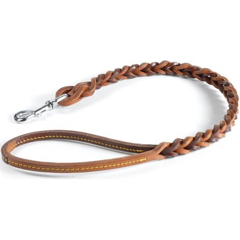 Manche en cuir tressé à deux fils 75 cm